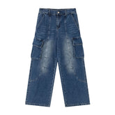 Retro Washed Cargo Jeans